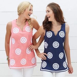 Mud Pie Woman's Gigi emb tunic shirt (blue gray)